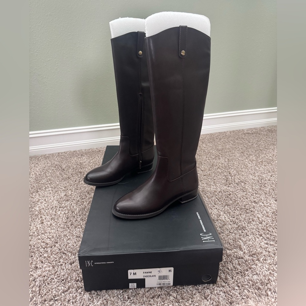 INC International Concepts Women's Fawne Riding Boots